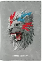 Passport dėklas Nimmy wallet Raptor Lion pilkos spalvos