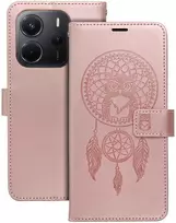 Greengo MEZZO atverčiamas dėklas, skirtas XIAOMI Redmi Note 14 4G (GLOBAL – 164,84 mm x 78,15 mm x 8,16 mm) Dreamcatcher Rose Gold