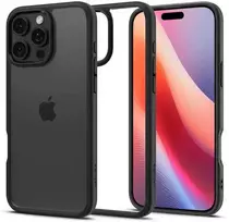 Dėklas Spigen Crystal Hybrid, matte juodas - iPhone 16 Pro Max