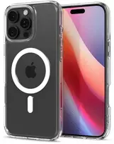 Dėklas „Spigen Crystal Hybrid MagSafe“, baltos spalvos – „iPhone 16 Pro Max“