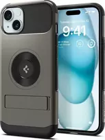 Dėklas Spigen Slim Armor MagSafe, gunmetal - iPhone 15