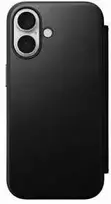 Dėklas Nomad Modern Leather Folio, juodas - iPhone 16