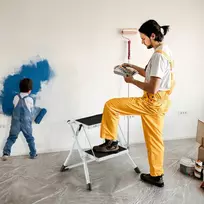 Promotions Sulankstoma kopėčia, 50x49x45 cm, juoda ir balta