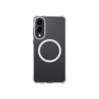 AmazingThing Minimal Mag dėklas su Magnetic Ring skirtas Samsung Galaxy S25 Edge – skaidrus
