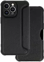 Dėklas Topt Kabura Razor Carbon Book skirtas Samsung Galaxy A55 5G juodos spalvos