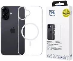 Dėklas 3Mk Protection 3mk „Armor MagCase“, skirtas „iPhone 16 Plus“ – skaidrus