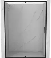 Dušo durys Mexen Exo, varstomos, 155 cm, transparent/juodas