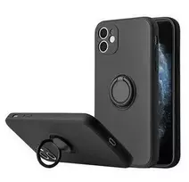 Dėklas iLike Apple IPHONE 14 PRO MAX SILICONE RING Juodas