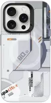 Benks Magnetic Mecha Series dėklas skirtas Apple iPhone 15 Pro baltos spalvos