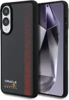 Red Bull Raudona Bull Dėklas Raudona Bull Real Carbon Fiber Powerbar MagSafe skirtas Samsung Galaxy S25 Edge juodos spalvos