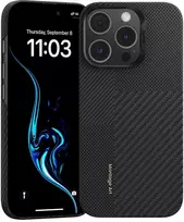 Oem Benks Montage Magnetic Armor Air Kevlar dėklas PC Frame 600D+1500D (MB65) skirtas Apple iPhone 16 Pro juodos spalvos