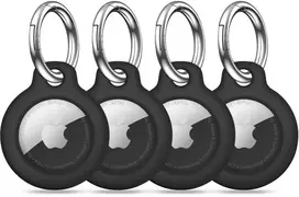 Juodas dėklas Apple Airtag 1 / 2 „Tech-Protect Rough 4-Pack”