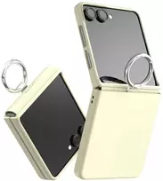 Dėklas Araree Aero Flex R East-Grip Ring do Samsung Galaxy Z Flip7 kreminė