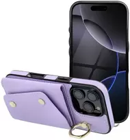 Originalus „iPhone 12 / 12 PRO Wonder“ dėklas su alyvinės spalvos pinigine
