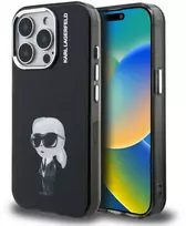Karl Lagerfeld IML Aquarelle Karl dėklas Apple iPhone 15 Pro Max juodos spalvos