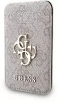 Dėklas Guess 4G Metal Logo MagSafe Cardslot Stand rožinės spalvos