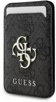Dėklas Guess 4G Metal Logo MagSafe Cardslot Stand juodos spalvos