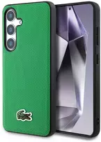 Lacoste Iconic Petit Pique Woven Logo MagSafe dėklas skirtas Samsung Galaxy S25 žalios spalvos