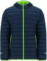 Roly Paminkštinta sportinė striukė su plunksnų užpildu NORWAY SPORT Tamsiai mėlyna / fluorescencinė žalia