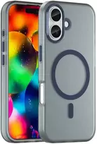Hurtel Dėklas Magnetic Abrasive skirtas Apple iPhone 17 suderinamas su MagSafe – mėlynos spalvos
