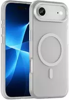 Hurtel Dėklas Magnetic Abrasive skirtas Apple iPhone 17 Air suderinamas su MagSafe – baltos spalvos