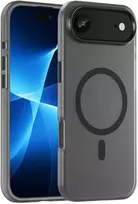 Hurtel Dėklas Magnetic Abrasive skirtas Apple iPhone 17 Air suderinamas su MagSafe – matinės juodos spalvos