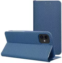 Dėklas Oem Flip case for iPhone 17 AIR Luna Book Carbon mėlynas