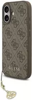 Guess 4G Charm dėklas skirtas Apple iPhone 17 Tone on Tone rudos spalvos