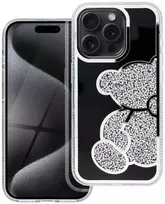 Dėklas Oem Case for iPhone 17 PRO MAX Teddy Bear sidabrinis