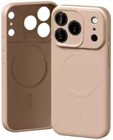 Mercury Semi-Silicone MagSafe dėklas skirtas Apple iPhone 17 Pro rožinės spalvos Sand
