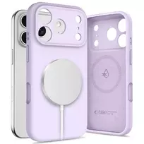 „Tech-Protect“ silikoninis „MagSafe“ dėklas, skirtas „iPhone 17 Pro“ – Violetinė