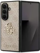 Guess PU 4G Metal Logo dėklas skirtas Samsung Galaxy Z Fold 7 rožinės spalvos