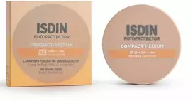 Isdin COMPACT SUNSCREEN SPF 50 natural long-lasting coverage #Medium 10 gr