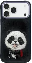 Dėklas NIMMY case BIG EYED PET 2.0 Panda for IPHONE 17 juodas
