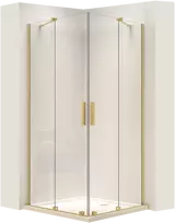 Dušo kabina REA Montana Double, Brushed Gold, 90x90 cm