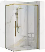 Dušo kabina Rea Solar, Brushed Gold, 100x80 cm