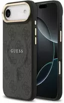 Guess PU Leather 4G Gold Frame MagSafe dėklas skirtas Apple iPhone 17 Air juodos spalvos