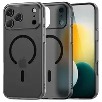 „Tech-Protect MagSlim MagSafe“ dėklas, skirtas „iPhone 17 Pro Max“ – matinis juodas