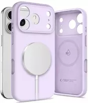 „Tech-Protect“ silikoninis „MagSafe“ dėklas, skirtas „iPhone 17 Pro Max“ – Violetinė