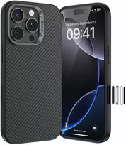 Benks Dėklas Magnetic Armor Pro Kevlar Metal Frame 600D (AD66) skirtas Apple iPhone 16 Pro Max juodos spalvos (Camera Control Button)