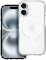 Oem Originalus „iPhone 17 Pro Max / 18 Pro Max“ dėklas (žemas kameros kraštas), skaidrus „Mag Cover Elite“ (STR / NEGELTONAS / KAMEROS VALDYMO MYGTUKAS), suderinamas su „MagSafe“ permatomu dėklu.