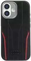 Dėklas Audi R8 Genuine Leather MagSafe for Apple iPhone 17 juodos spalvos-red