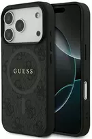 Guess 4G Ring Classic Logo MagSafe dėklas skirtas Apple iPhone 17 Pro juodos spalvos