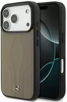 Dėklas Mercedes Leather The Move MagSafe skirtas Apple iPhone 17 Pro taupe