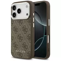 Guess 4G MagSafe dėklas skirtas Apple iPhone 17 Pro rudos spalvos