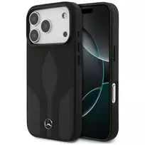 Dėklas Mercedes Leather The Move MagSafe skirtas Apple iPhone 17 Pro juodos spalvos