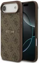 GUESS dėklas, skirtas IPHONE 17 Air, suderinamas su MagSafe GUHMP17MG4GFRW (PU 4G Ring Classic Logo) rudas