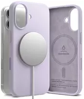 Ringke Silicone Magnetic MagSafe dėklas skirtas Apple iPhone 17 – violetinės spalvos