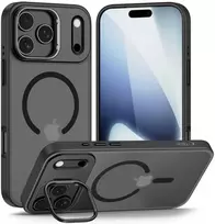 Tech-Protect MagStand MagSafe dėklas skirtas Apple iPhone 17 Pro Max – matinis juodos spalvos
