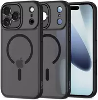 Tech-Protect MagCam MagSafe dėklas skirtas Apple iPhone 17 Pro Max – matinis juodos spalvos